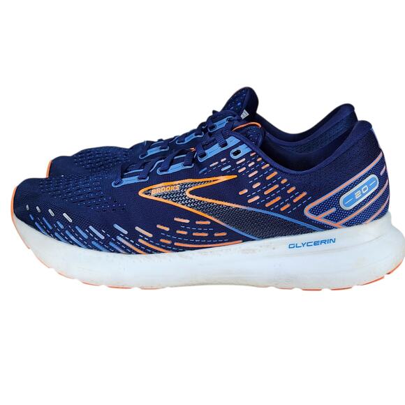 Brooks Glycerin 20 Running Shoe sz 13 Men Blue Orange Low Top Lace Up NO INSOLES - Picture 3 of 12